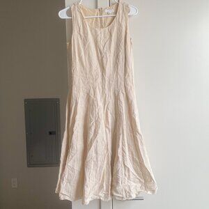 Charter Club 100% Linen Fit & Flare Midi Dress Size 4 Work Vacation Resort Beach